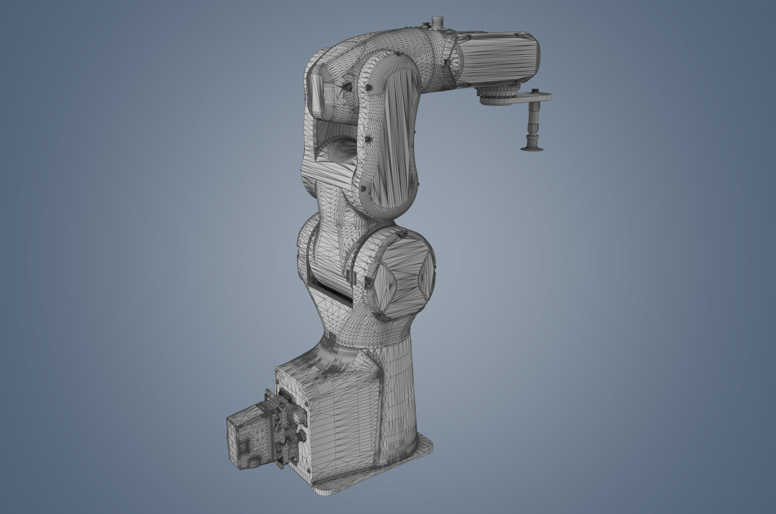 industrial robot arm Low-poly 3D model Low-poly 3D model_7