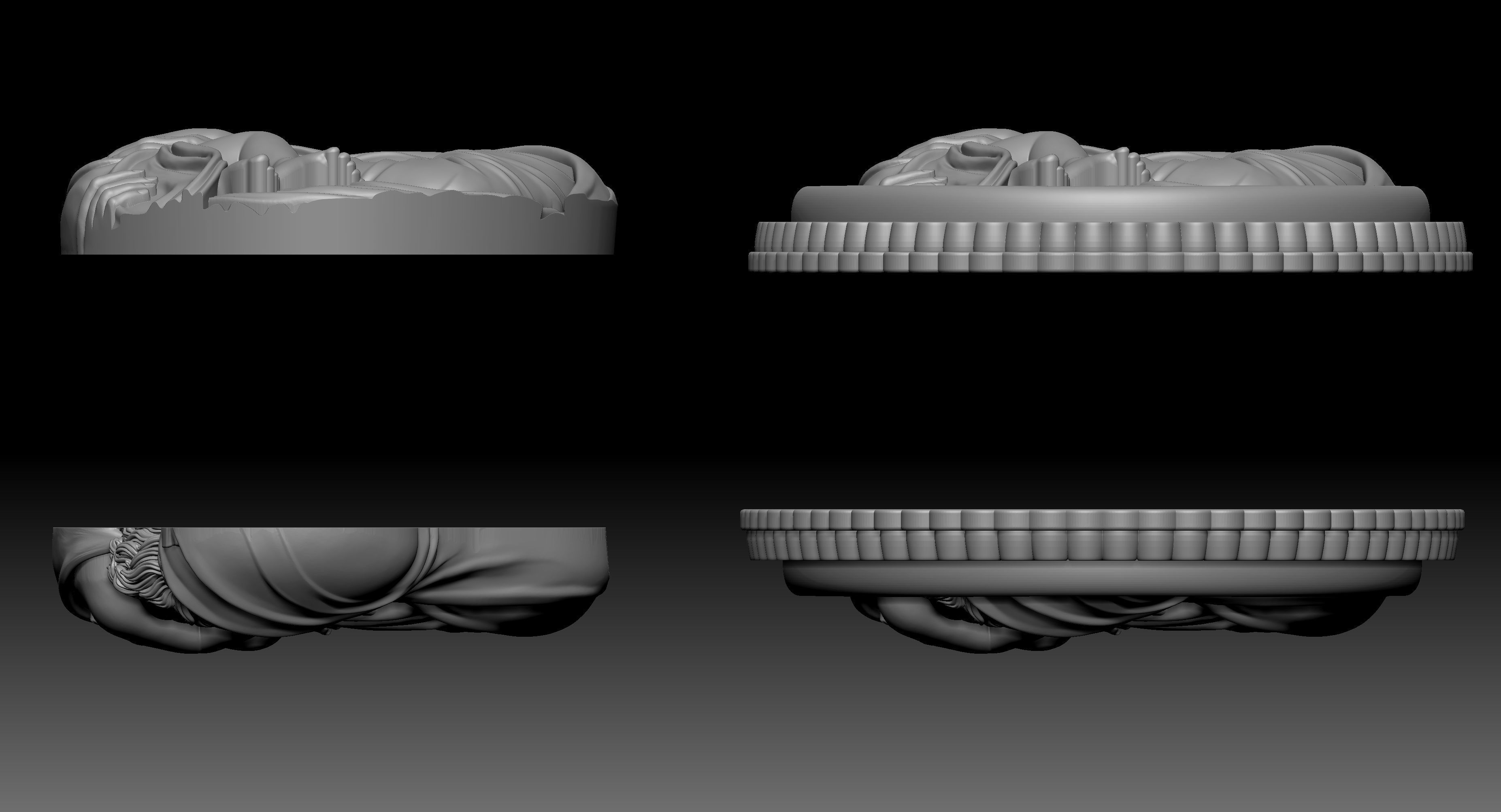 Mary with Baby Jesus Pendant 3D print model_2