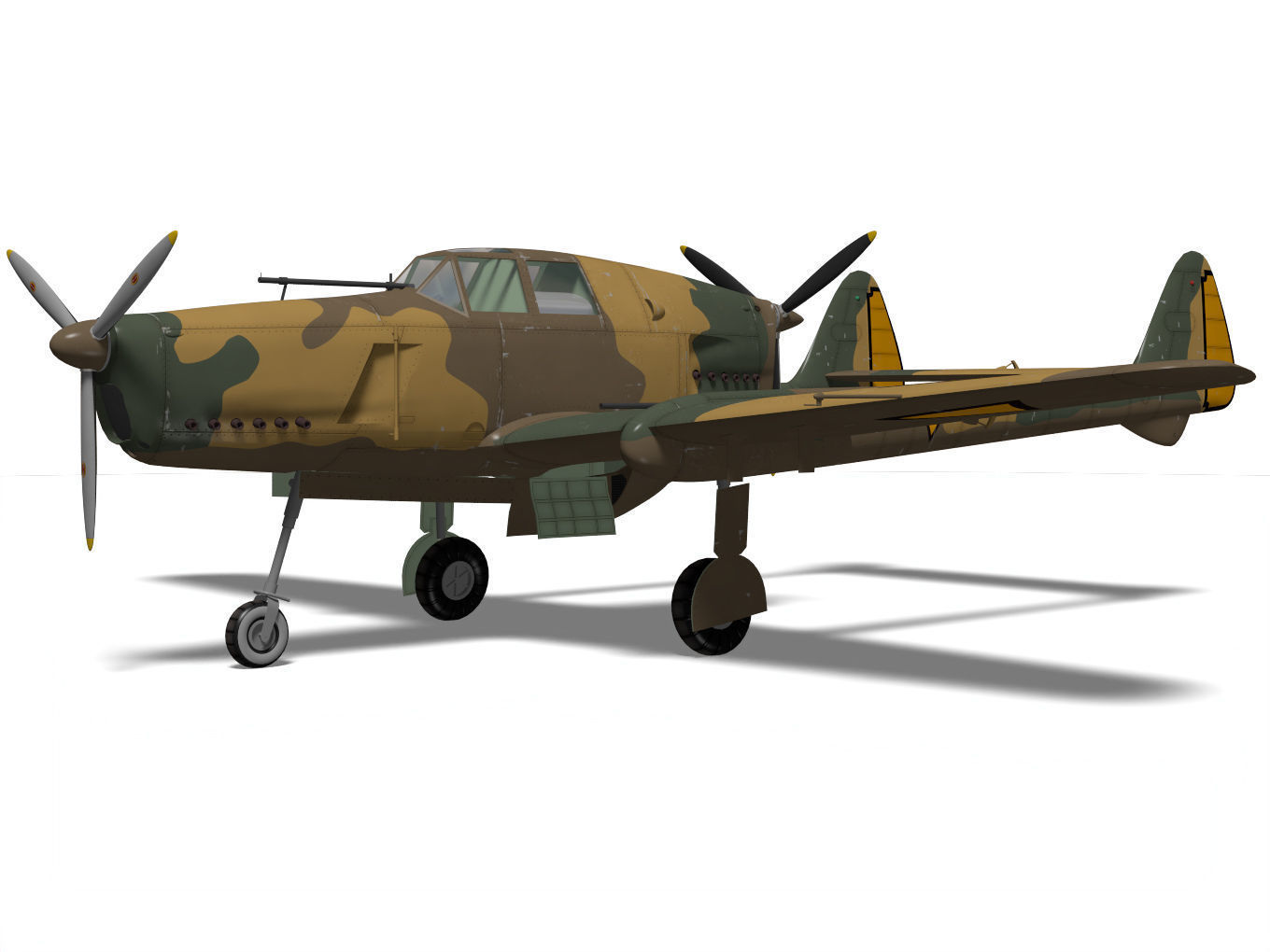 fokker D XXIII 3D model_5