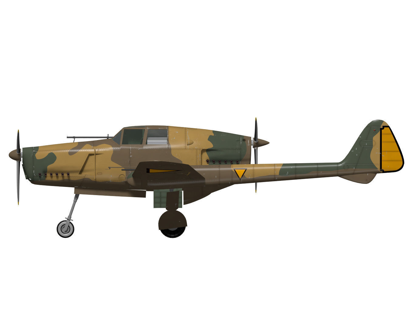 fokker D XXIII 3D model_9