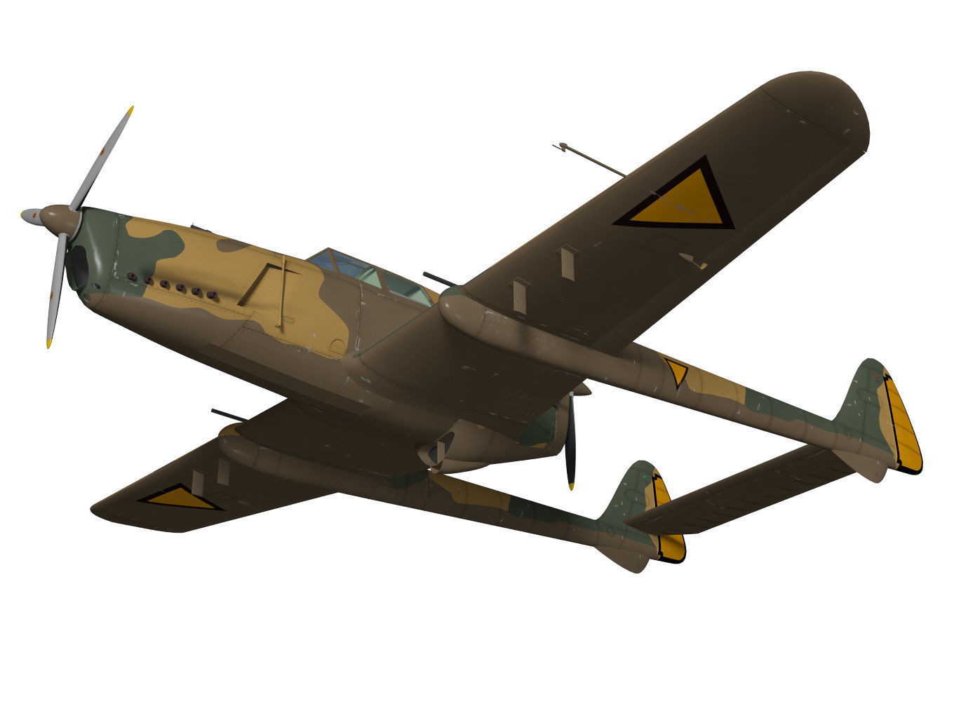 fokker D XXIII 3D model_3