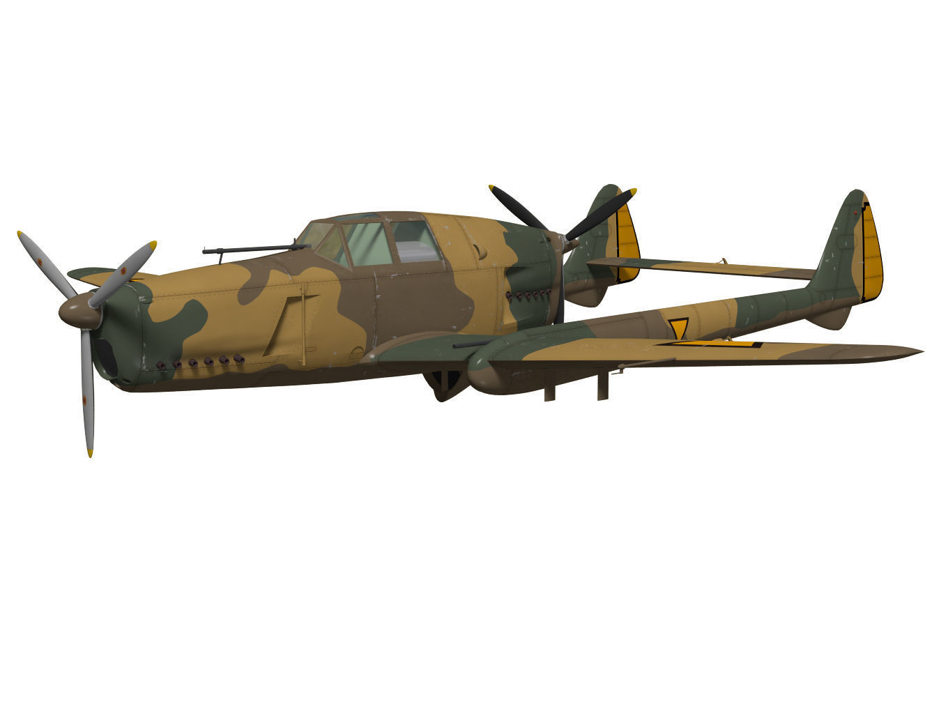 fokker D XXIII 3D model_2