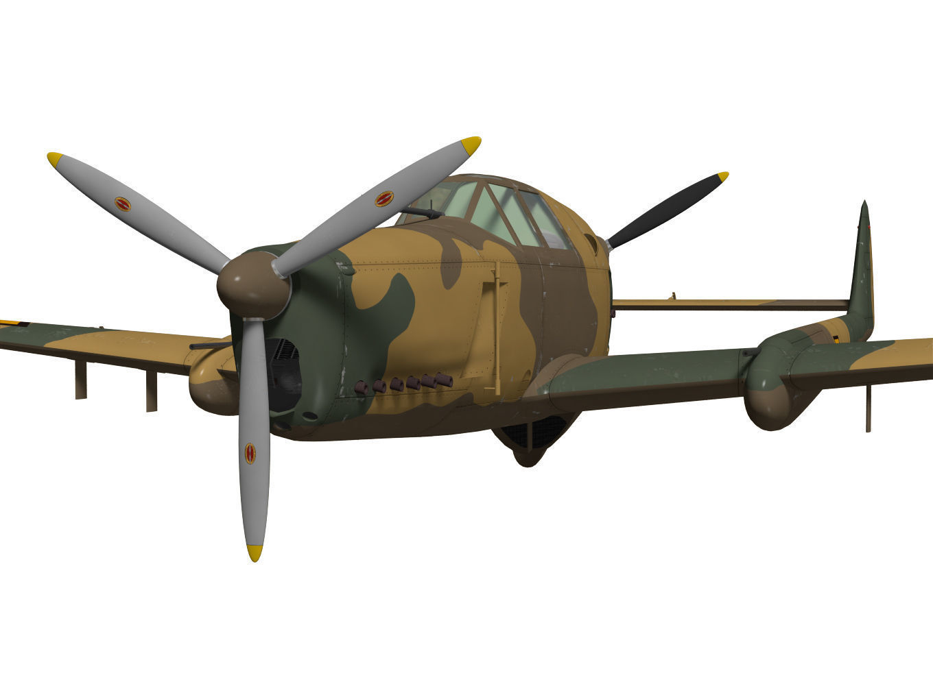 fokker D XXIII 3D model_4