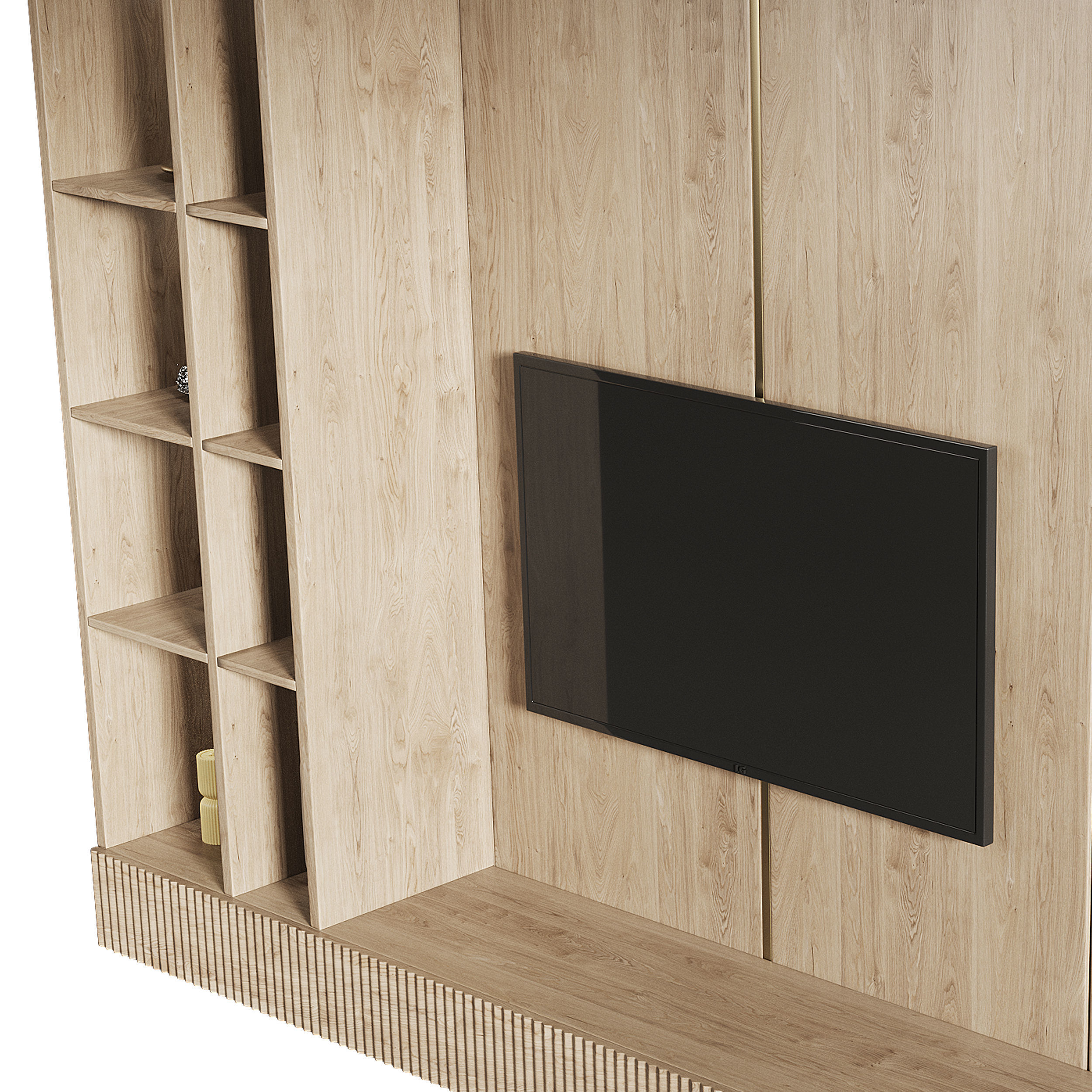 Tv wall set 1 3D model_9