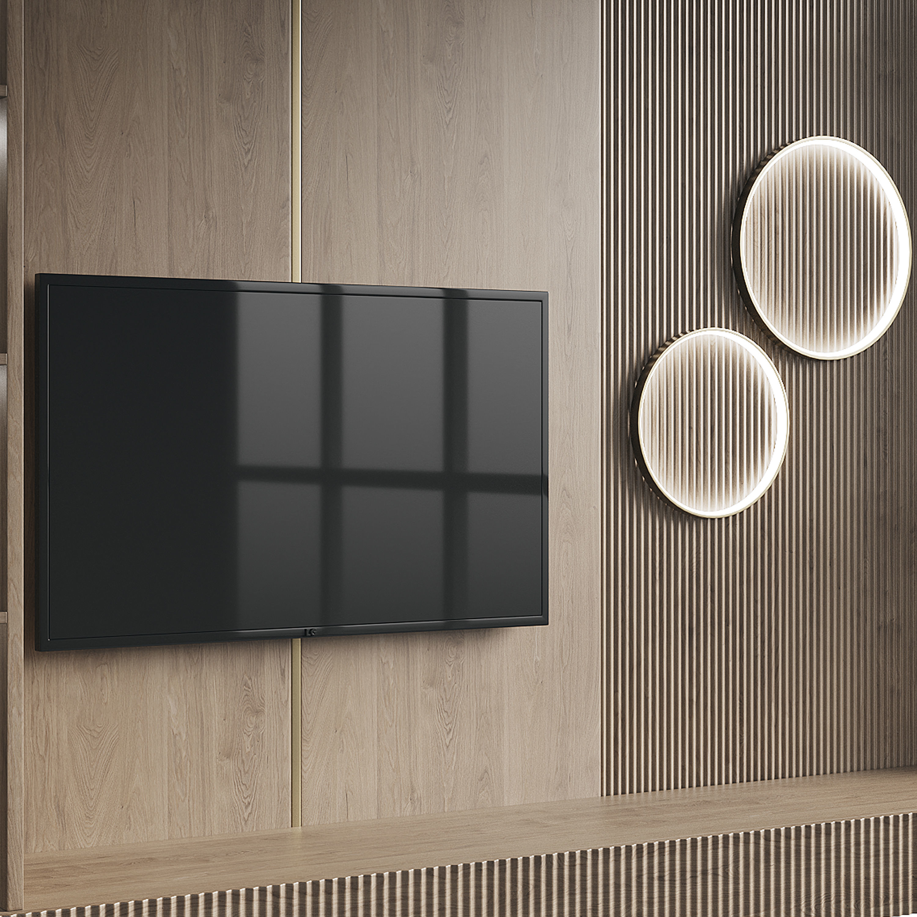 Tv wall set 1 3D model_11