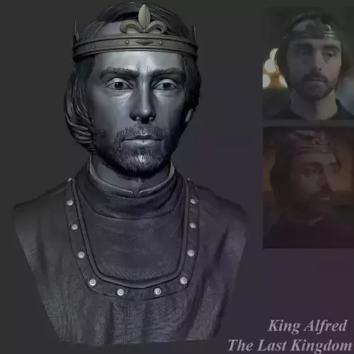King Alfred from The Last Kingdom 3D print model