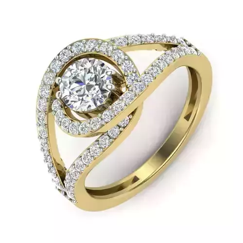 Women Diamond Ring 3dm STL  Render Details - PR-080 DIA