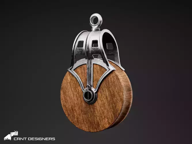 Vintage Wooden Pulley