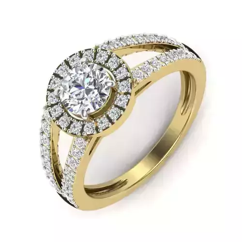 Women Diamond Ring 3dm STL  Render Details - PR-085 DIA