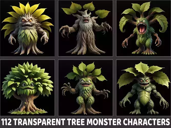 112 Fantasy Tree Monster Characters