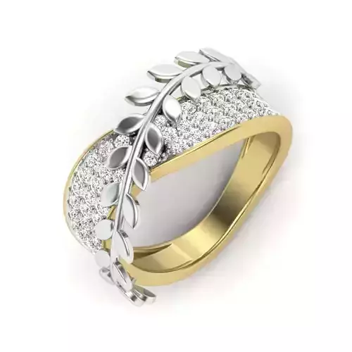 Women Diamond Ring 3dm STL  Render Details - PR-108 DIA