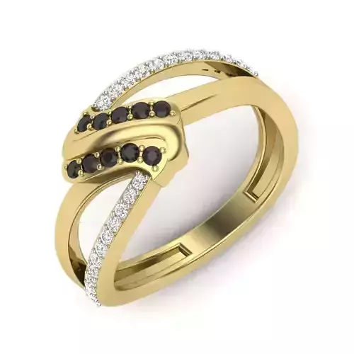 Women Diamond Ring 3dm STL  Render Details - PR-114 DIA