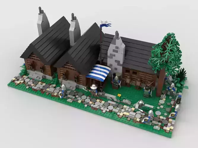 Wooden barraks 3D model