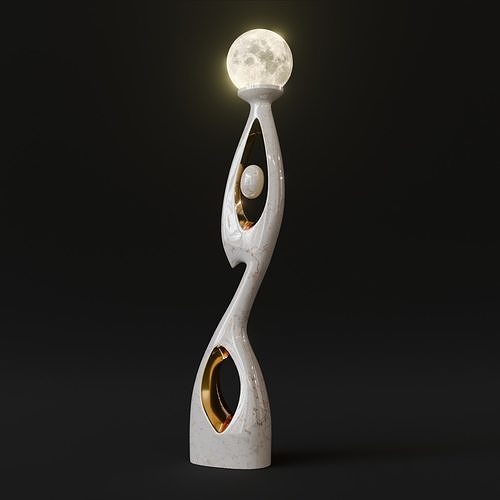 Lamp holder Moon design 3D model