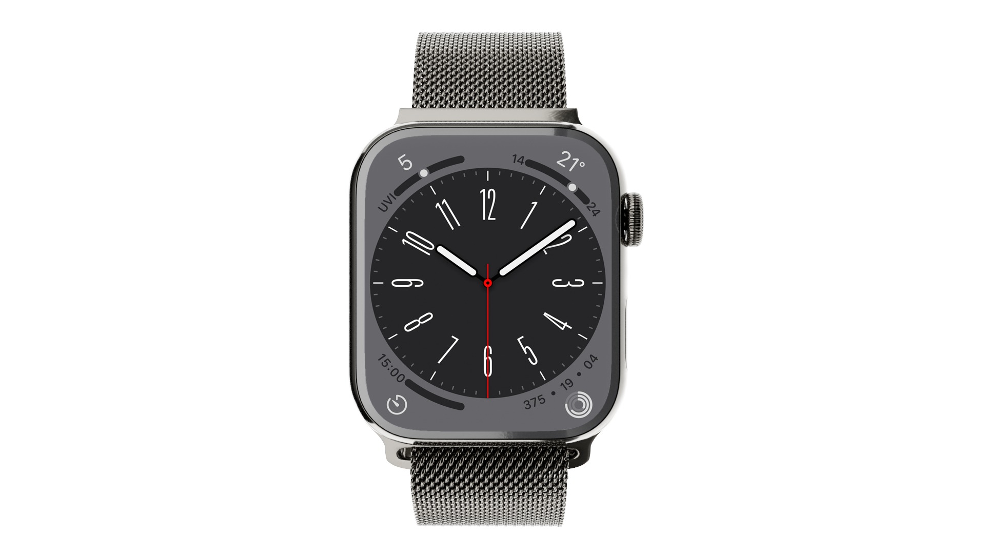 Apple Watch 8 Series - Graphite with Milanese Loop 3ds Max 3D model_2