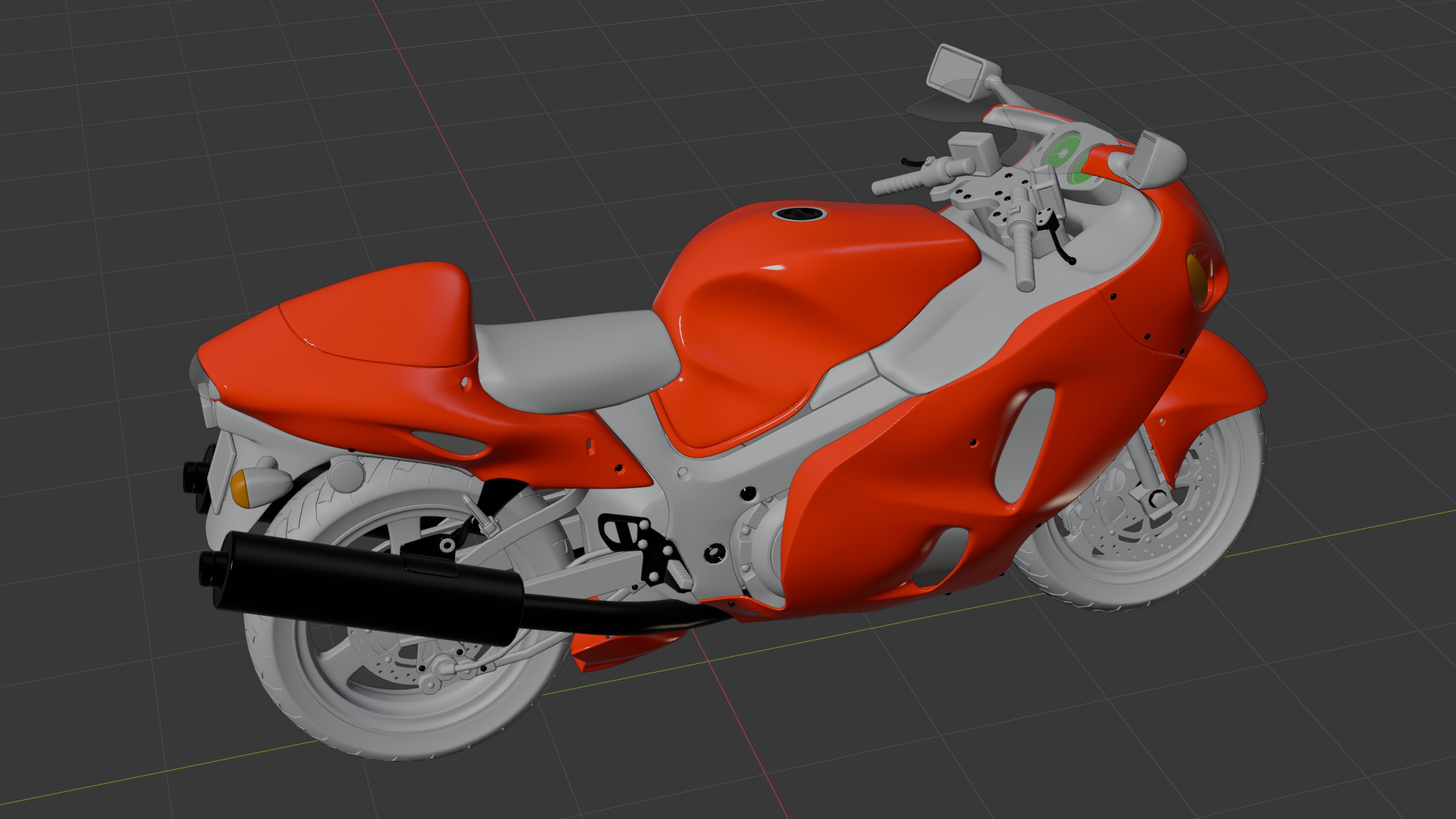 SUZUKI Hayabusa 3D model_8