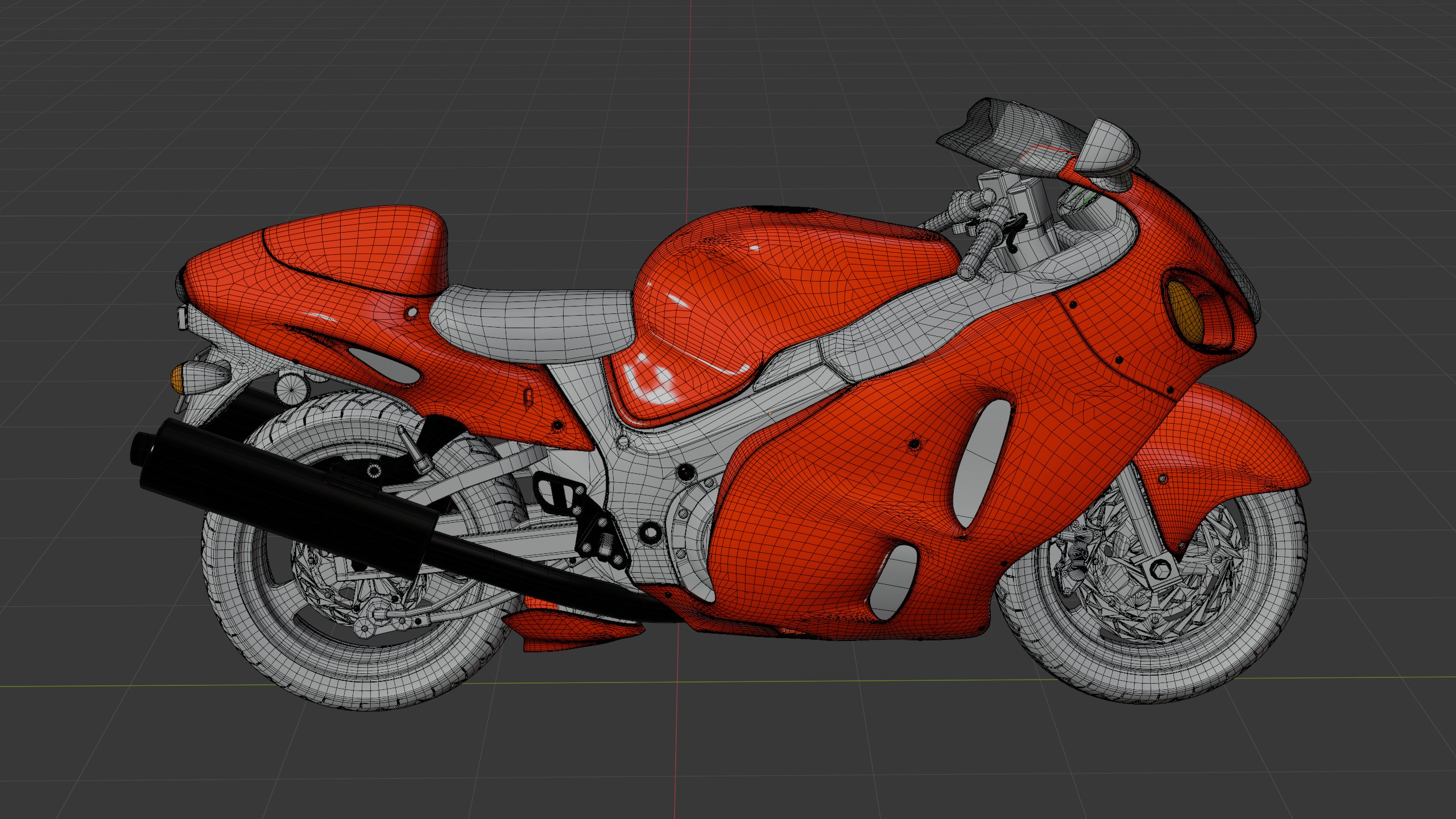 SUZUKI Hayabusa 3D model_12