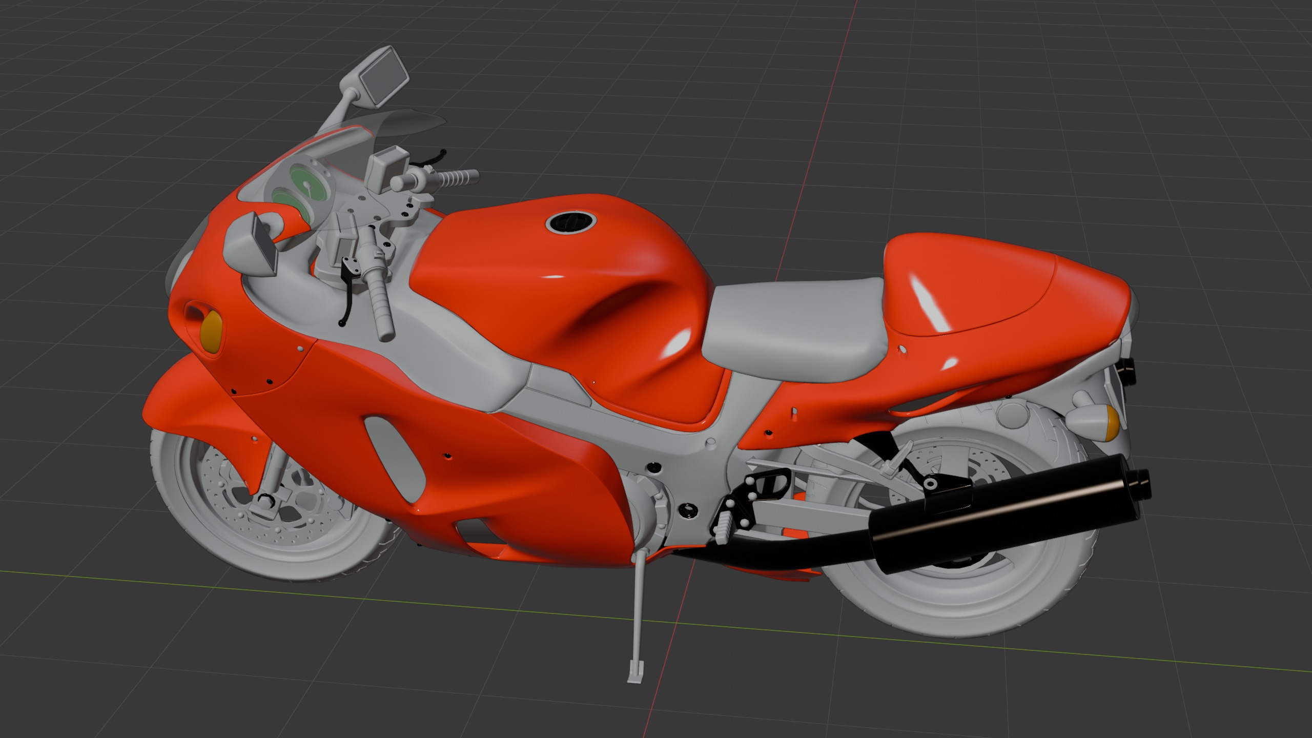 SUZUKI Hayabusa 3D model_9