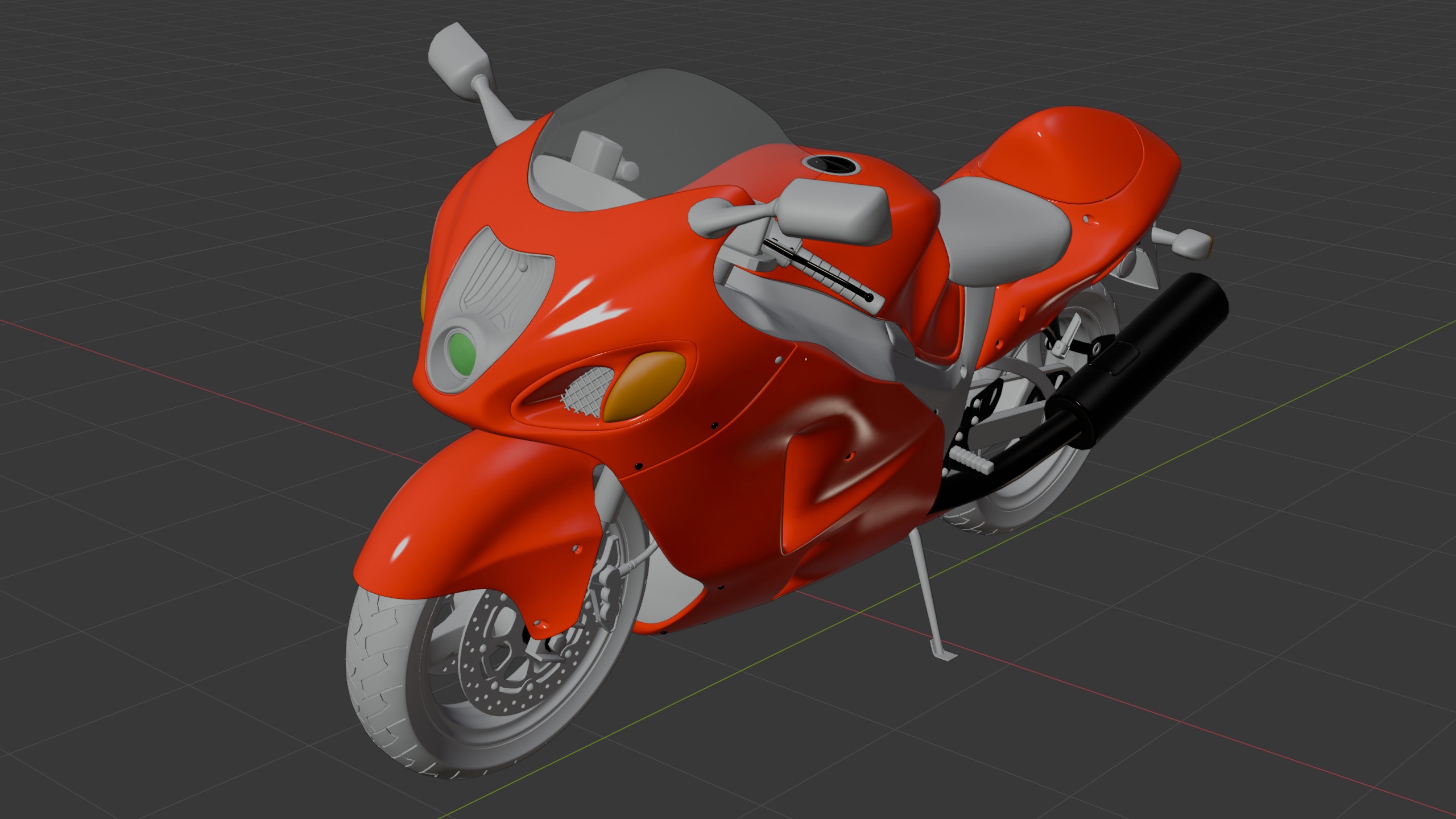 SUZUKI Hayabusa 3D model_10