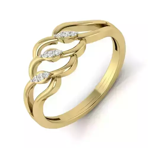 Women Diamond Ring 3dm STL  Render Details - PR-123 DIA