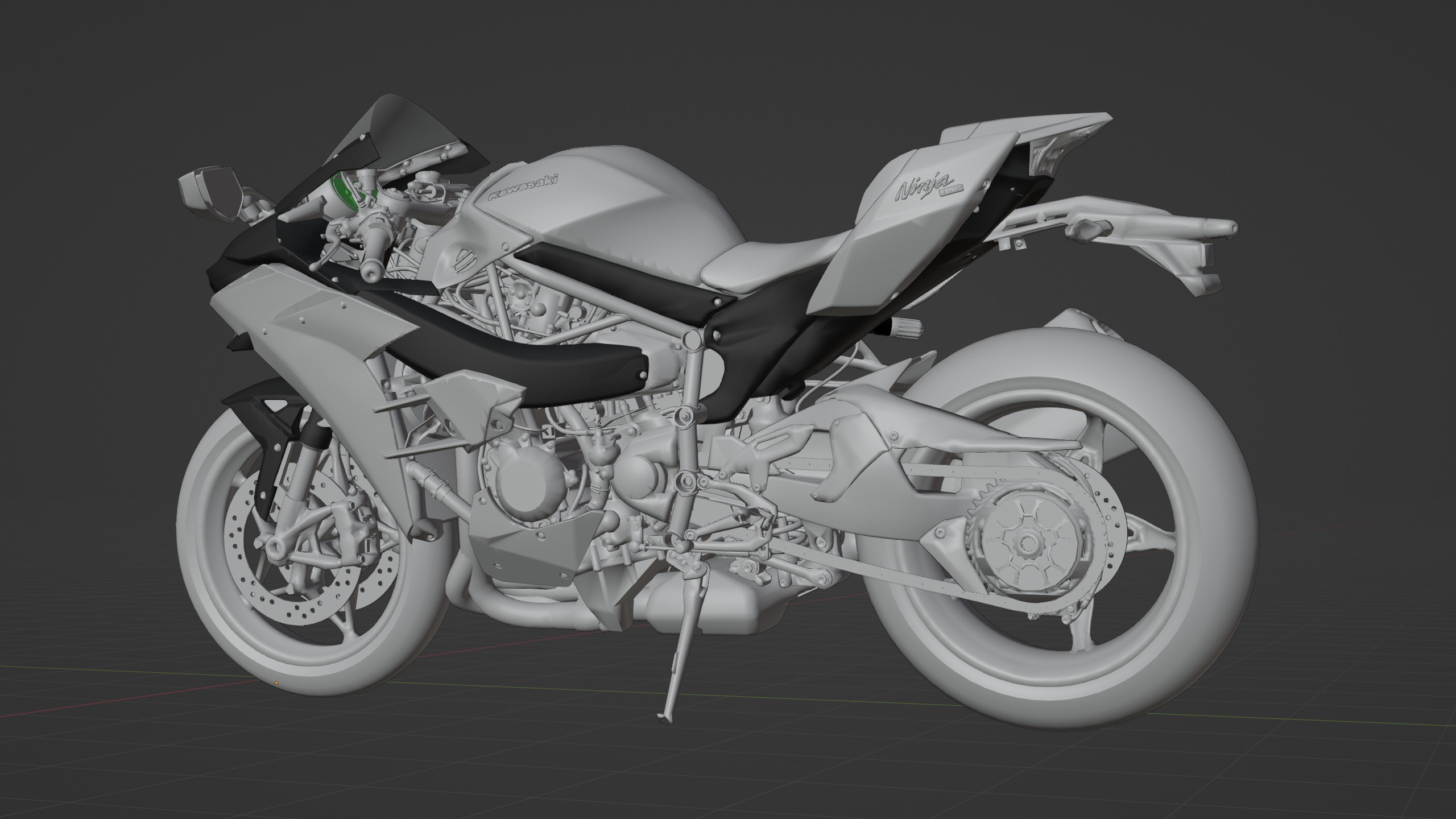 Ninja H2R 3D model_11