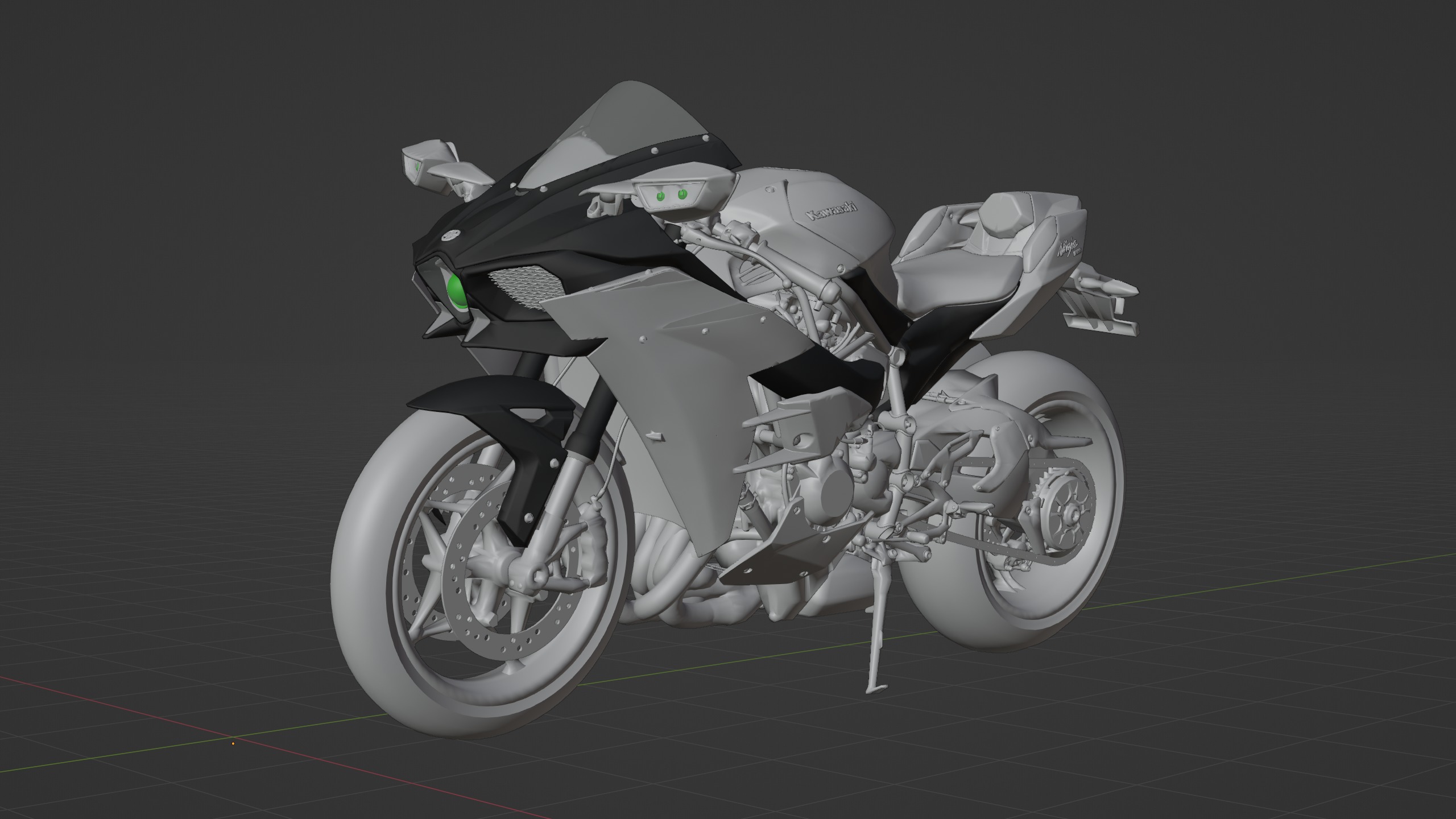 Ninja H2R 3D model_10