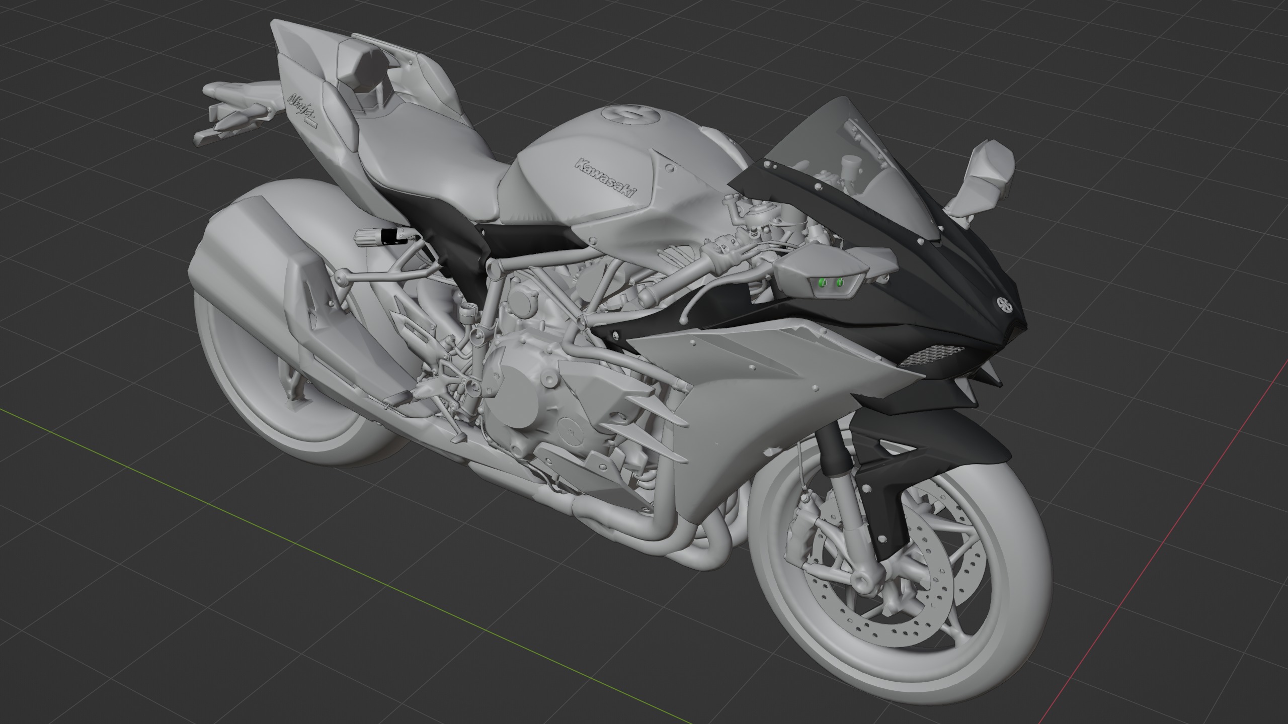 Ninja H2R 3D model_9