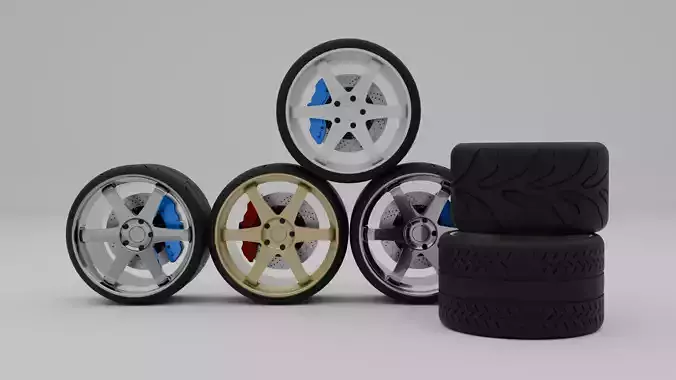 VOLK Racing TE37 Rim Free 3D model