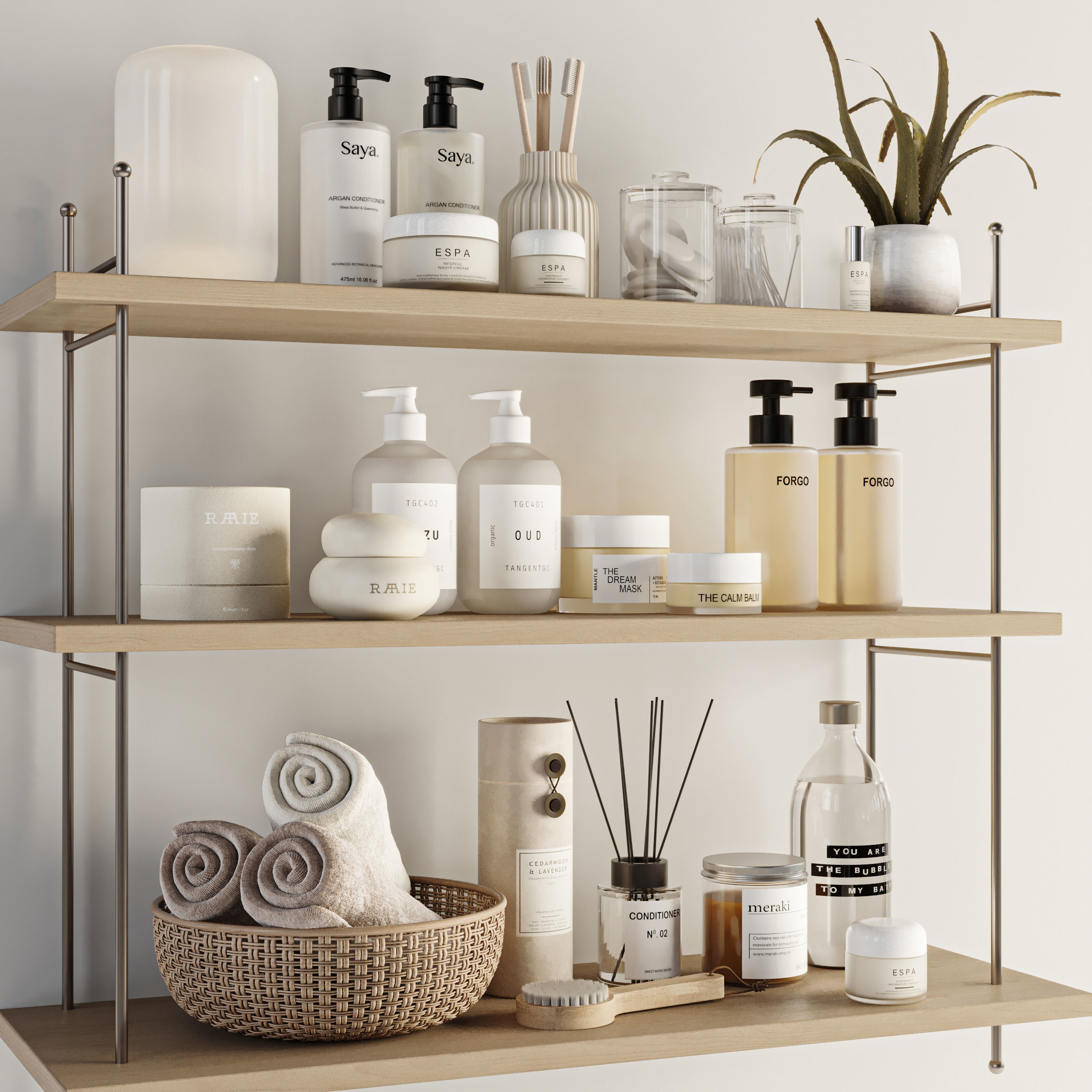 Bathroom accessories Set 3D model_1