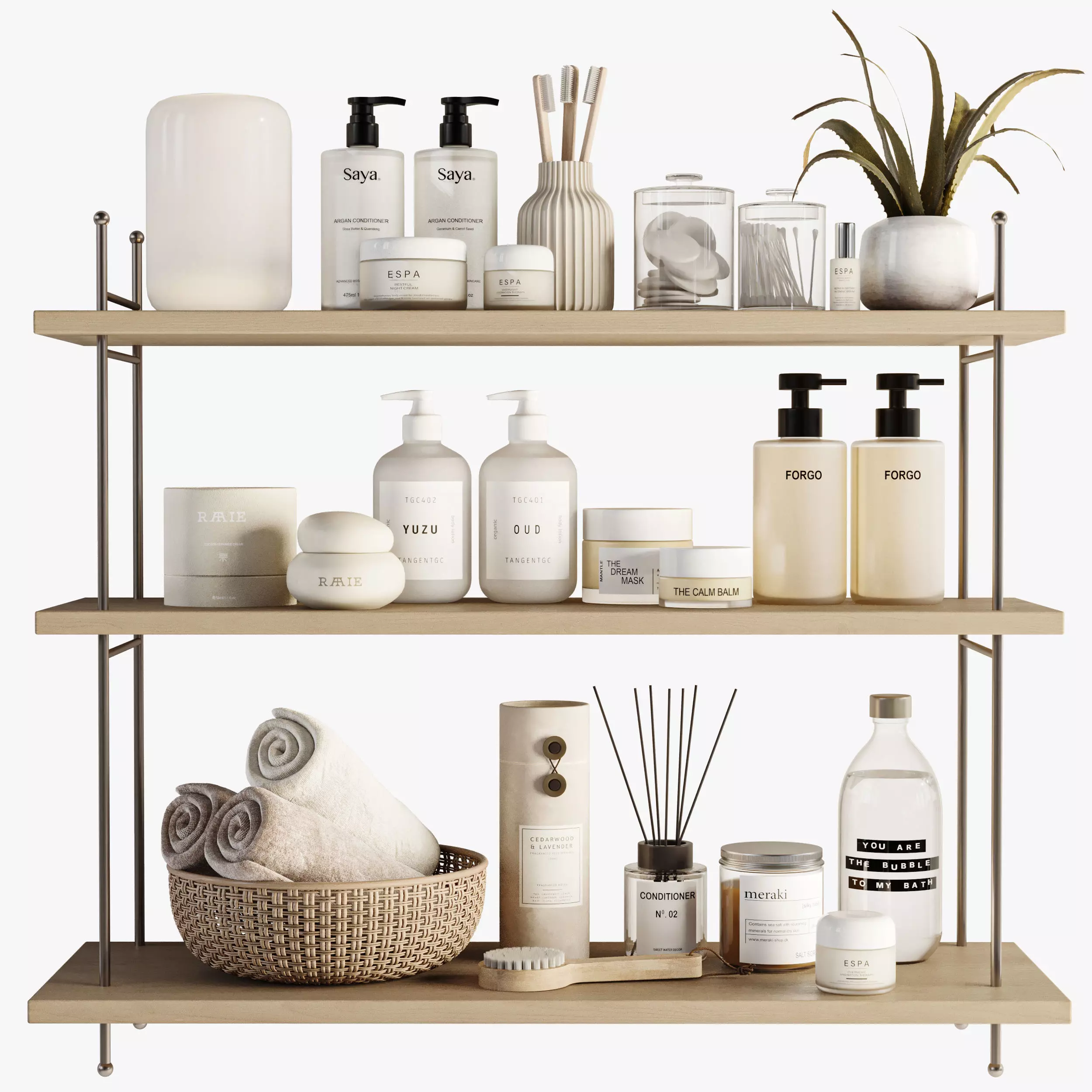 Bathroom accessories Set 3D model_0