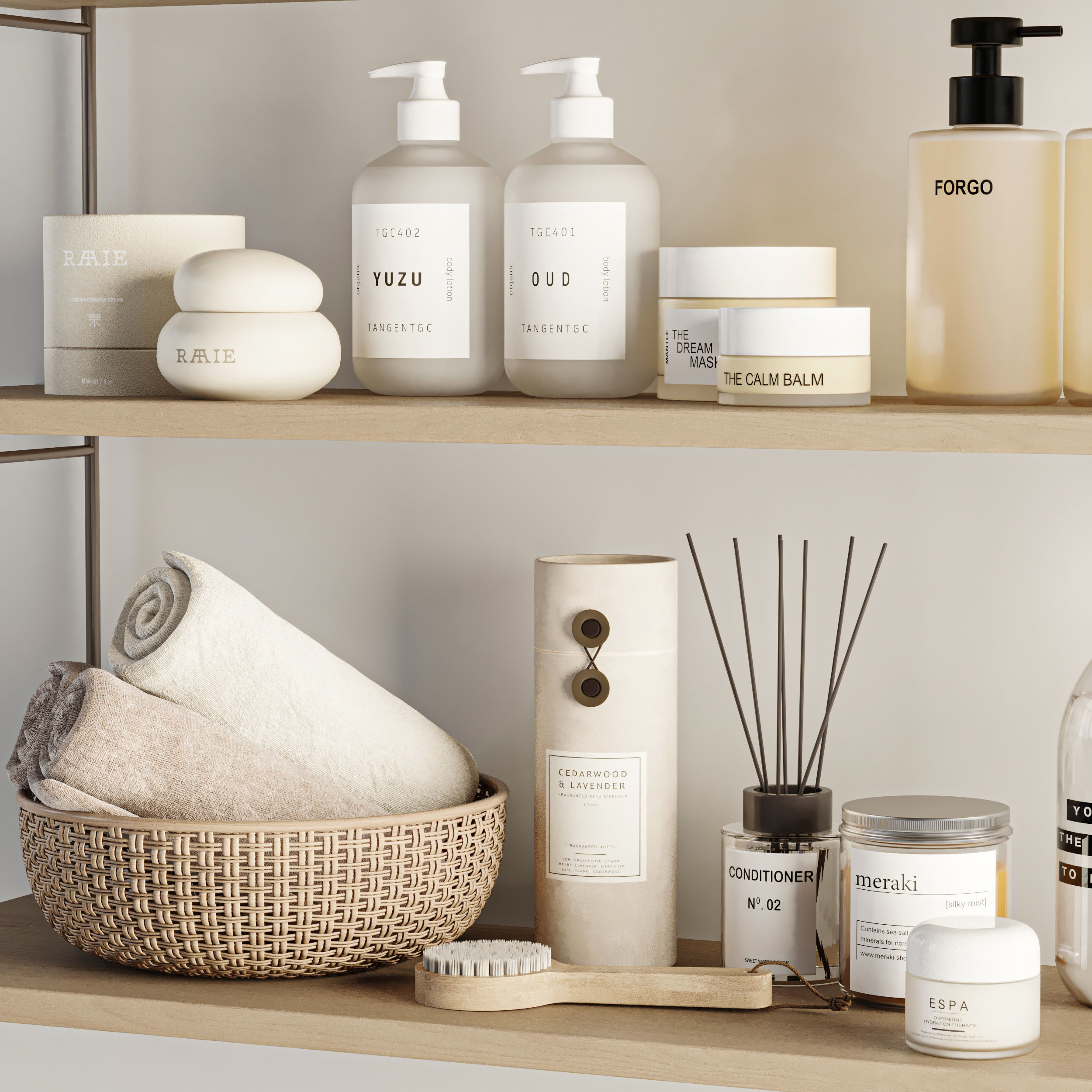 Bathroom accessories Set 3D model_3