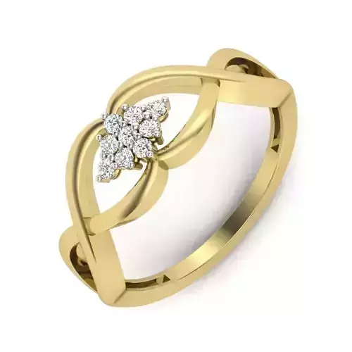 Women Diamond Ring 3dm STL  Render Details - PR-136 DIA