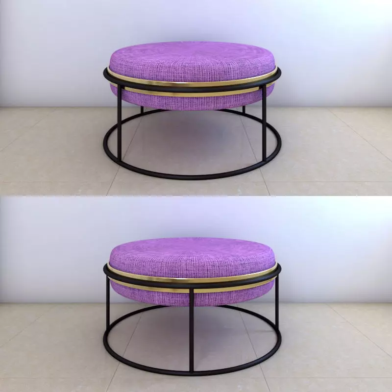 pouf circular chair without backrest Free 3D model
