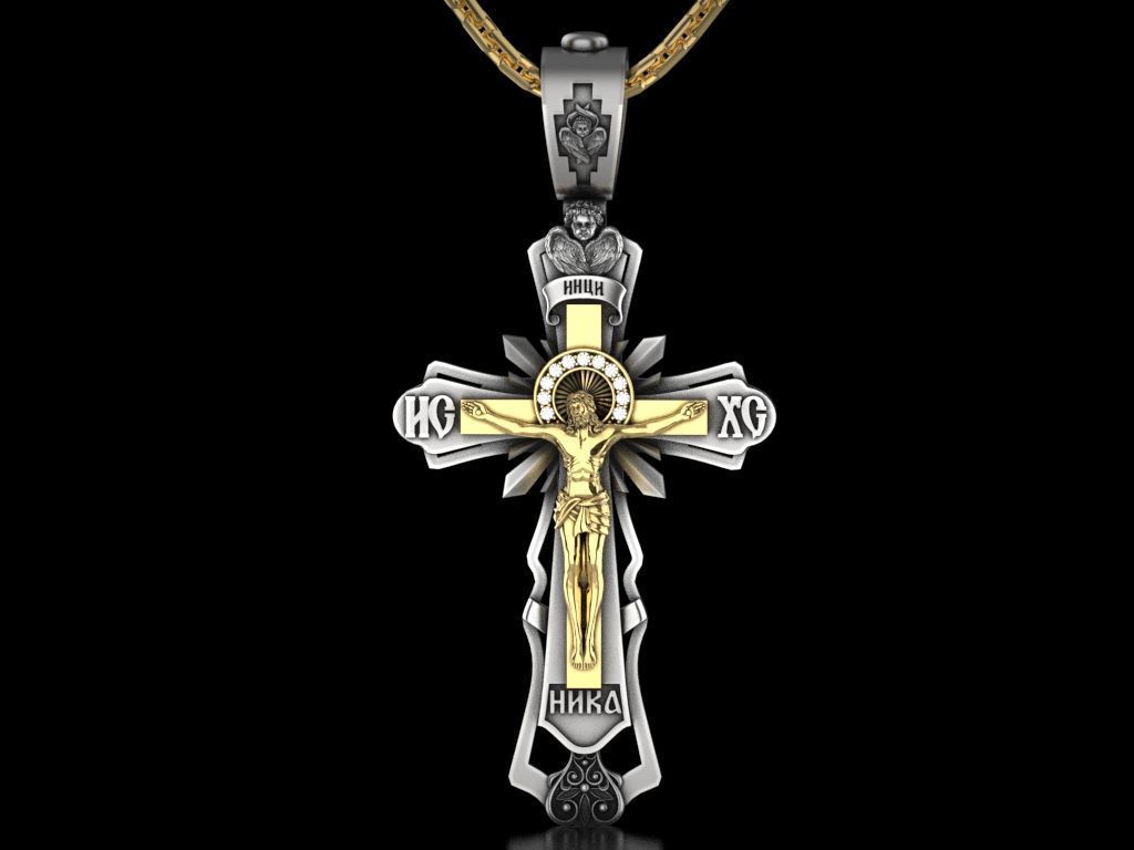 Jesus on The Cross Pendant 3D print model_2
