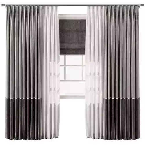 Curtain with tulle 59