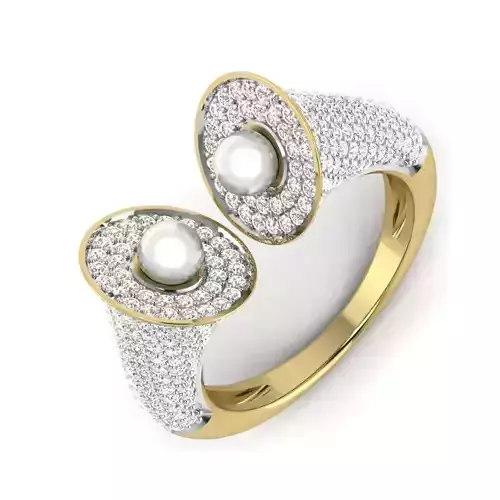 Women Diamond Ring 3dm STL  Render Details - PR-147 DIA
