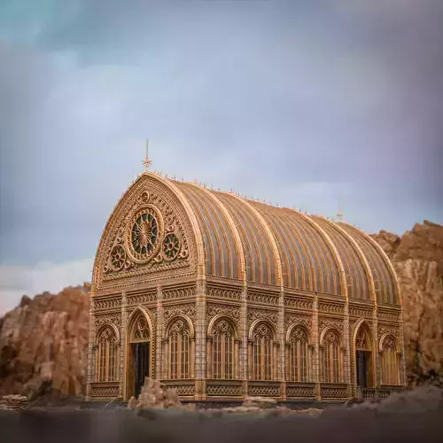GOTHIC MODULAR BUILDING 2 Low-poly 3D model