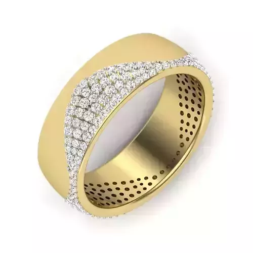 Women Diamond Ring 3dm STL  Render Details - PR-152 DIA