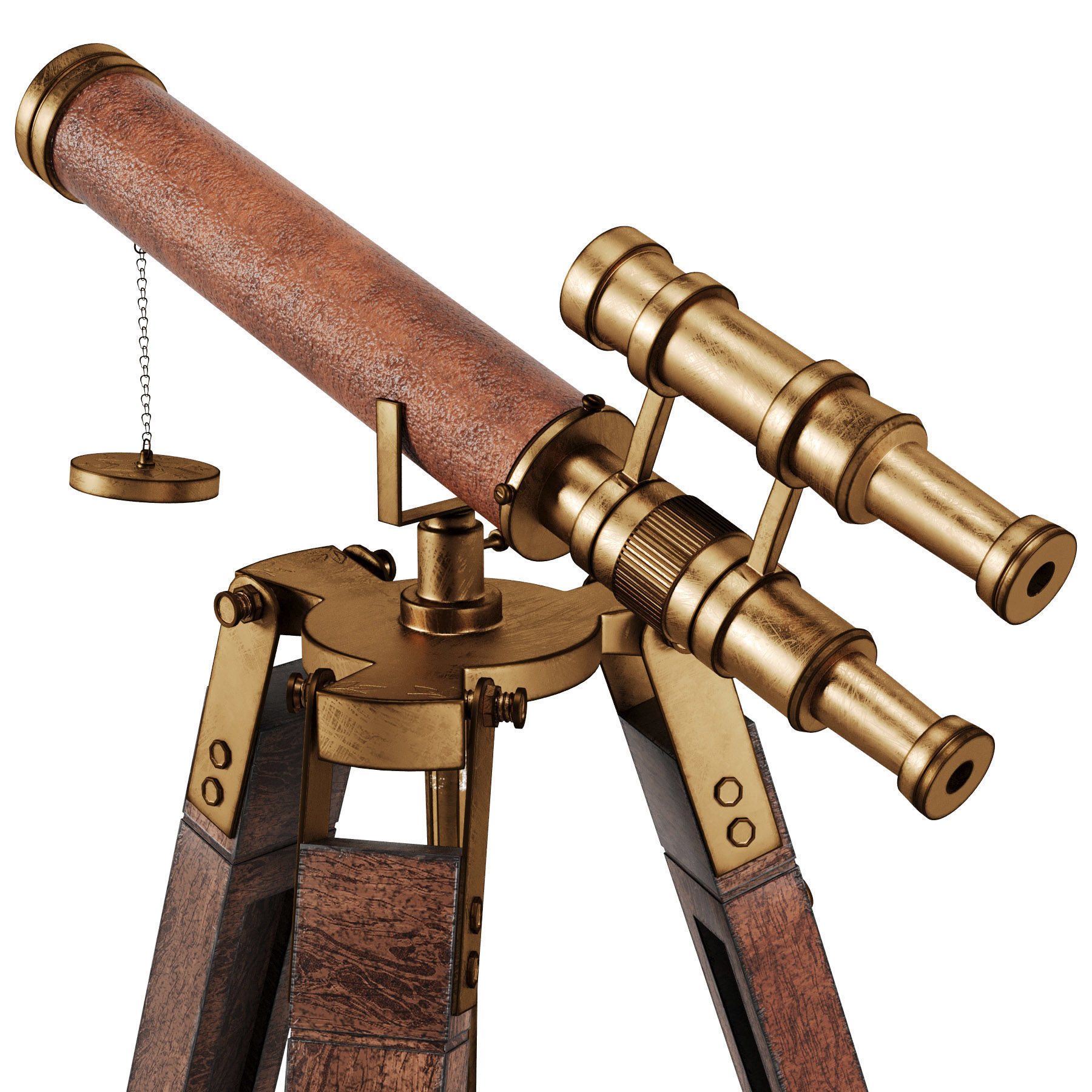 antique telescope 01 3D model_13