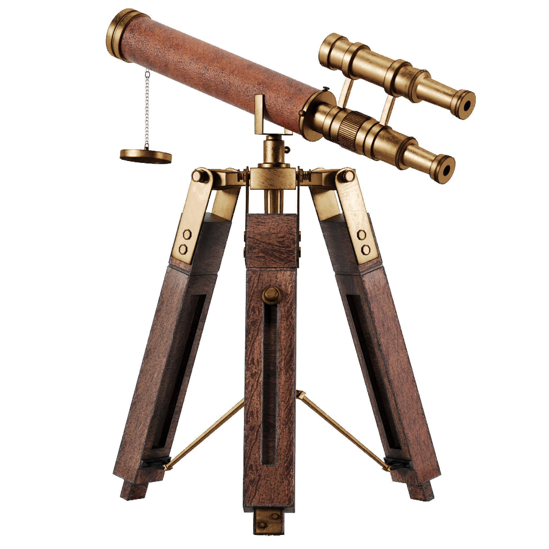 antique telescope 01 3D model_10