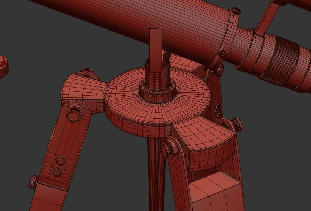 antique telescope 01 3D model_24