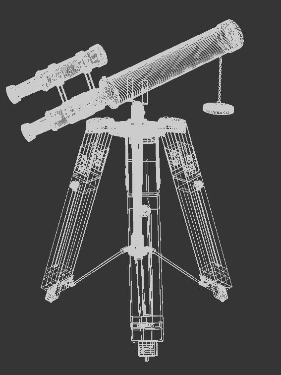 antique telescope 01 3D model_32