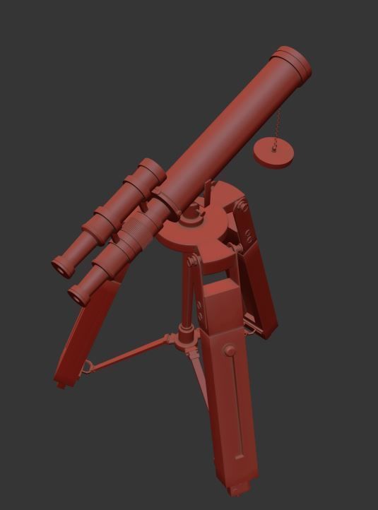 antique telescope 01 3D model_25