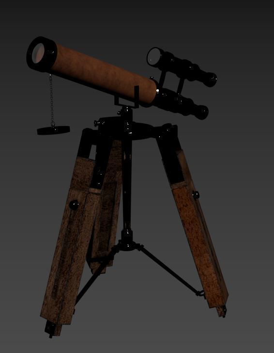 antique telescope 01 3D model_18