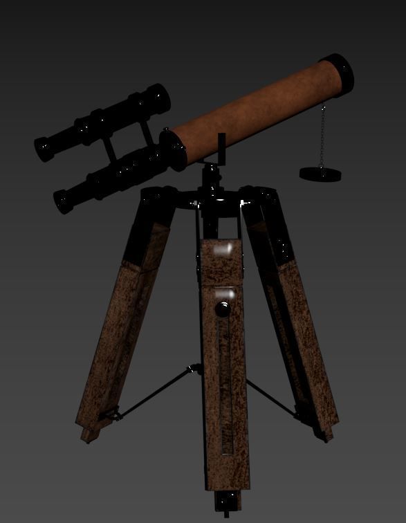 antique telescope 01 3D model_14
