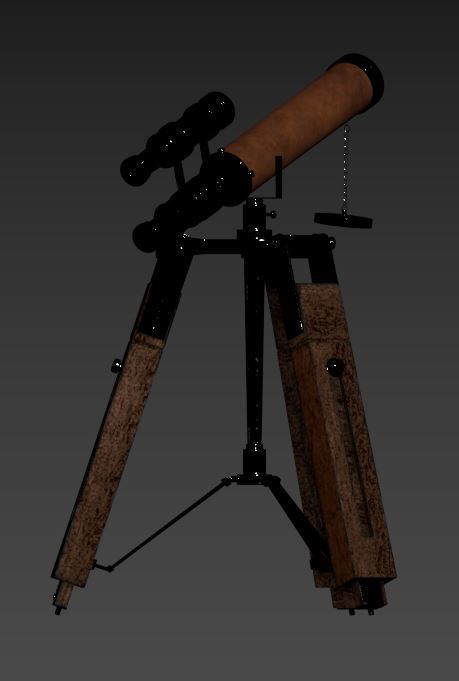antique telescope 01 3D model_16