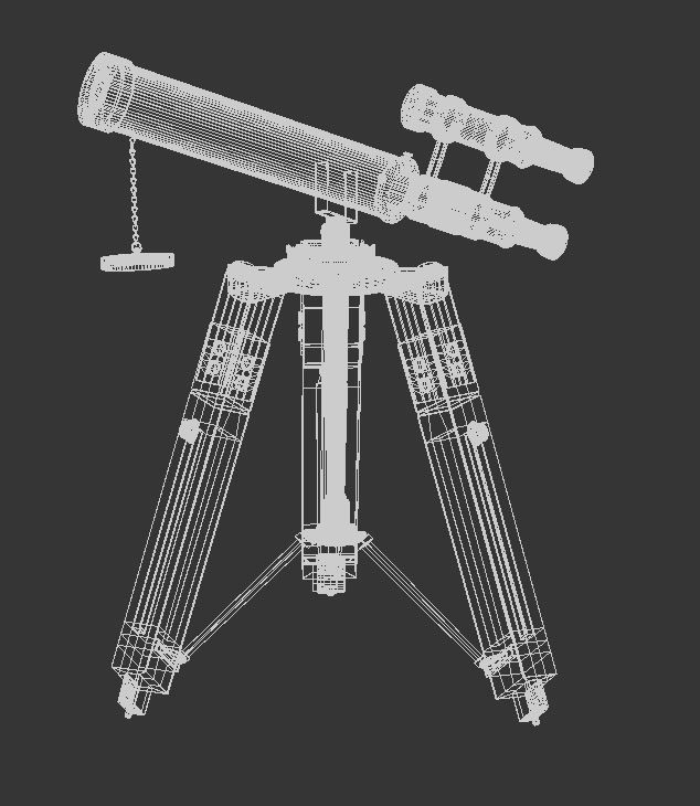 antique telescope 01 3D model_30