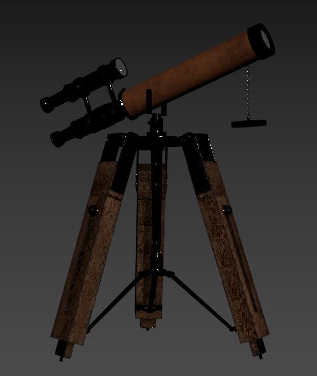 antique telescope 01 3D model_15