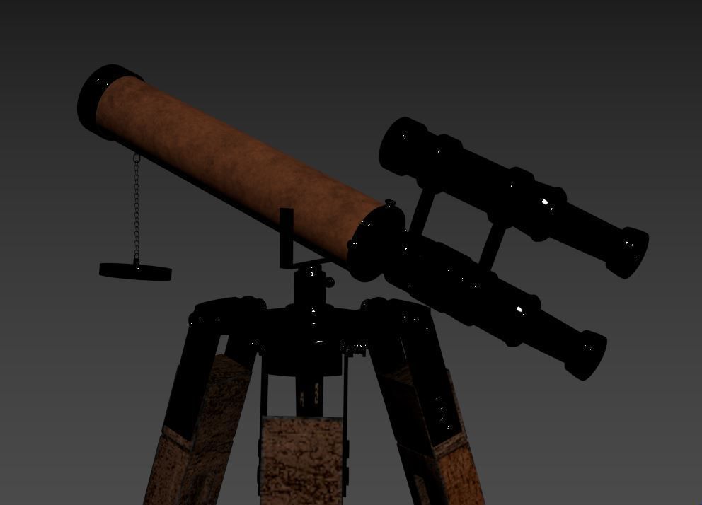 antique telescope 01 3D model_19