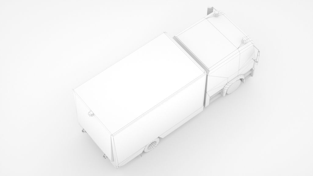 Generic European Ambulance truck Low-poly 3D model_2